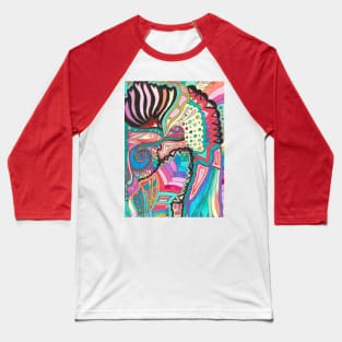 Abstract Butterfly Doodle Baseball T-Shirt